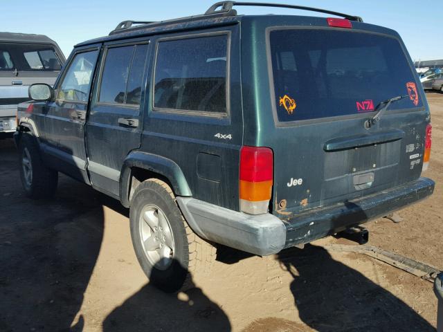 1J4FF48S4YL252764 - 2000 JEEP CHEROKEE S GREEN photo 3