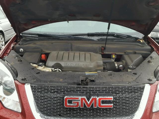 1GKER33798J192020 - 2008 GMC ACADIA SLT RED photo 7