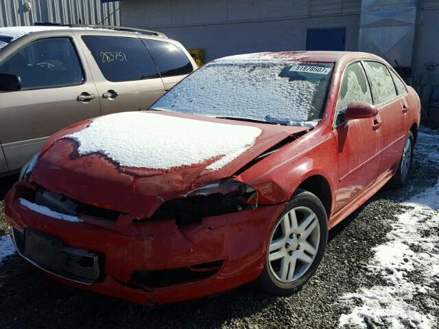 2G1WG5E39D1241905 - 2013 CHEVROLET IMPALA LT RED photo 2