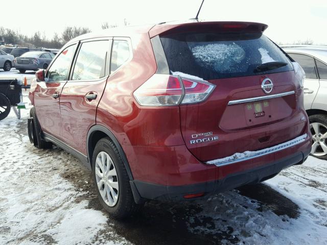 JN8AT2MVXGW143367 - 2016 NISSAN ROGUE S RED photo 3