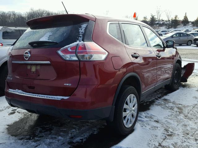 JN8AT2MVXGW143367 - 2016 NISSAN ROGUE S RED photo 4