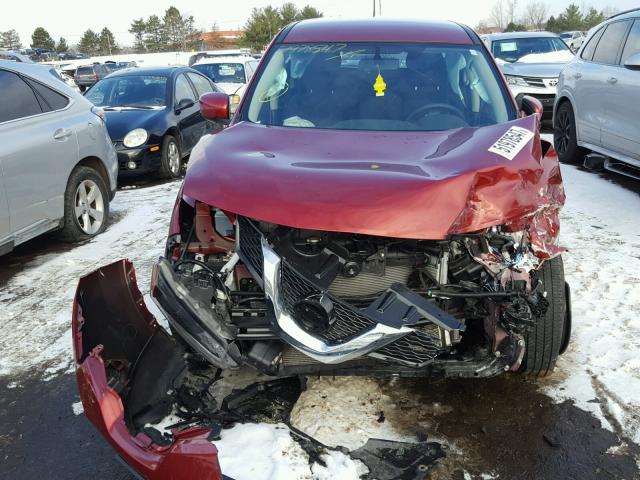 JN8AT2MVXGW143367 - 2016 NISSAN ROGUE S RED photo 9