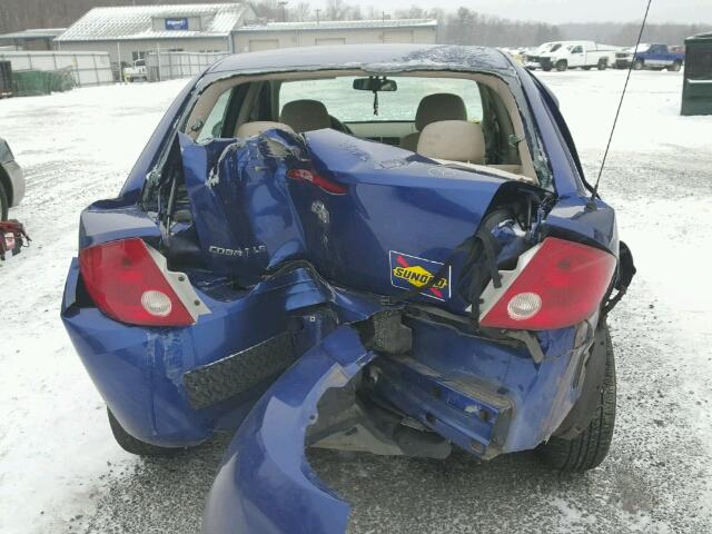 1G1AK55F877259421 - 2007 CHEVROLET COBALT LS BLUE photo 9