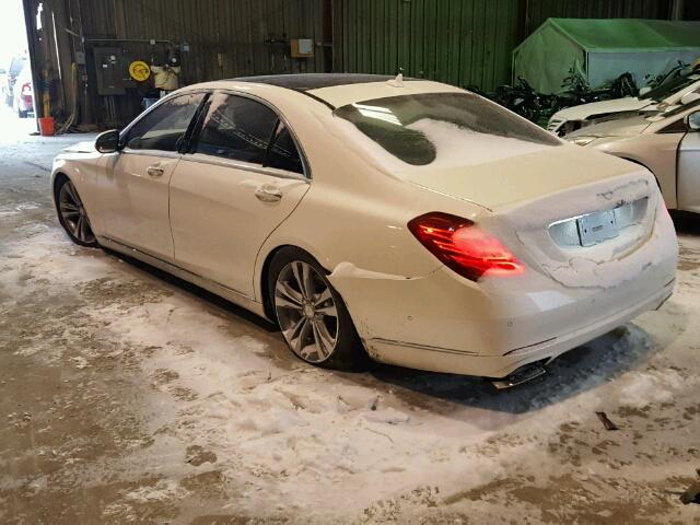 WDDUG8FB9FA144871 - 2015 MERCEDES-BENZ S 550 4MAT WHITE photo 3