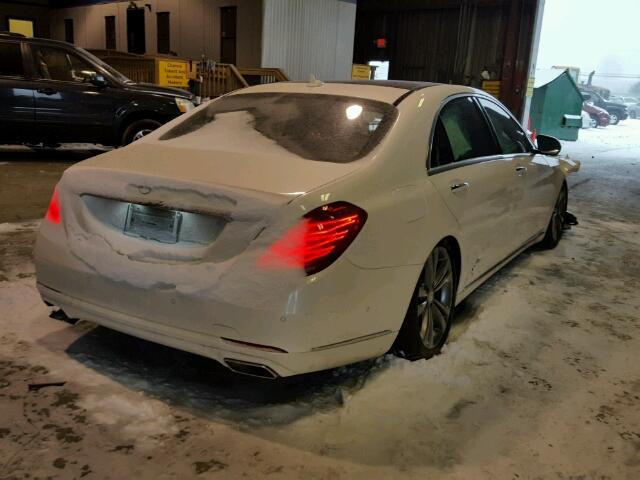 WDDUG8FB9FA144871 - 2015 MERCEDES-BENZ S 550 4MAT WHITE photo 4