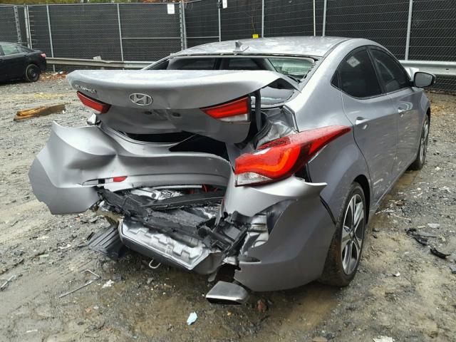 KMHDH4AH1EU162446 - 2014 HYUNDAI ELANTRA SE GRAY photo 4