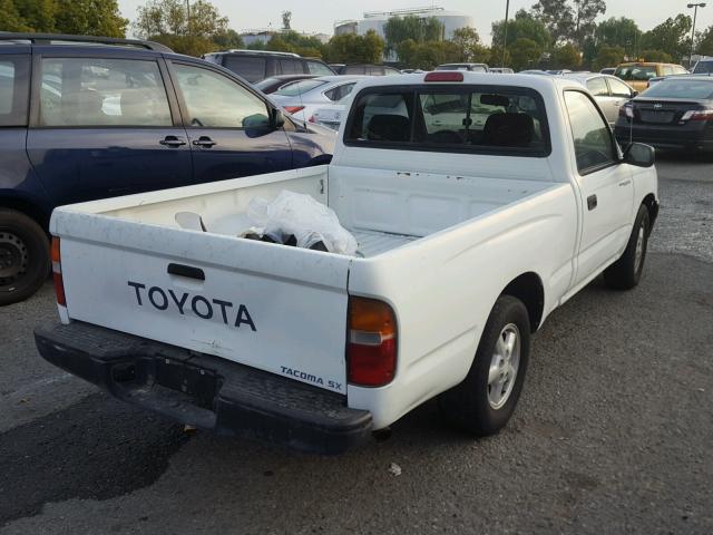 4TAUN41B2SZ014521 - 1995 TOYOTA TACOMA WHITE photo 4