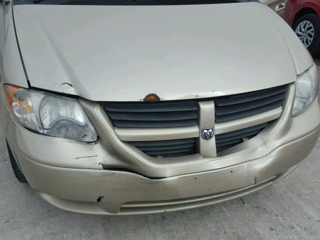 1D4GP45R65B329342 - 2005 DODGE CARAVAN SX GOLD photo 9