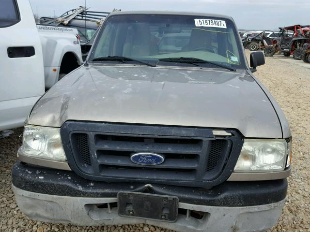 1FTYR10D15PA73460 - 2005 FORD RANGER TAN photo 9