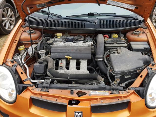 1B3ES66S15D236184 - 2005 DODGE NEON SRT-4 ORANGE photo 7