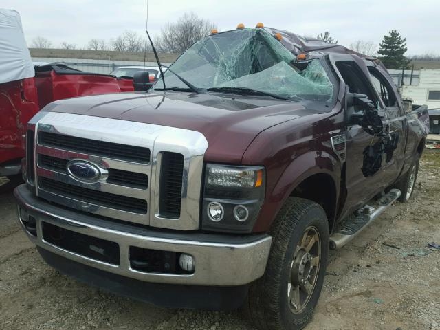 1FTSW21R39EA06441 - 2009 FORD F250 SUPER BURGUNDY photo 2