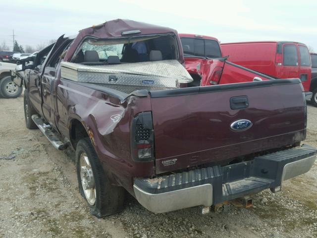 1FTSW21R39EA06441 - 2009 FORD F250 SUPER BURGUNDY photo 3