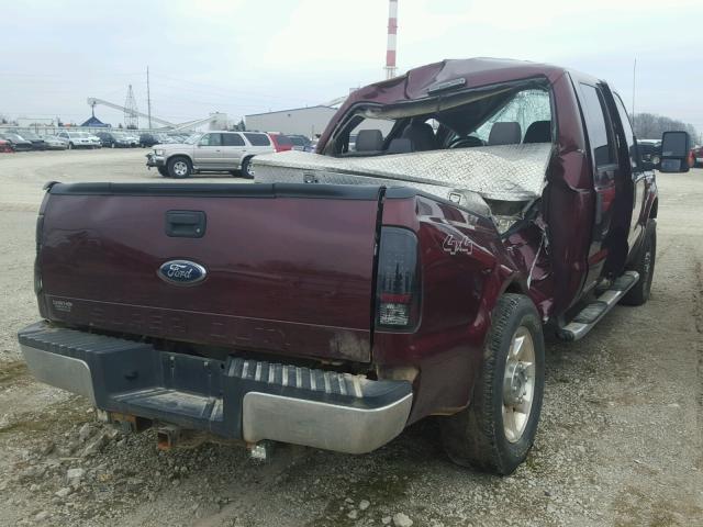 1FTSW21R39EA06441 - 2009 FORD F250 SUPER BURGUNDY photo 4