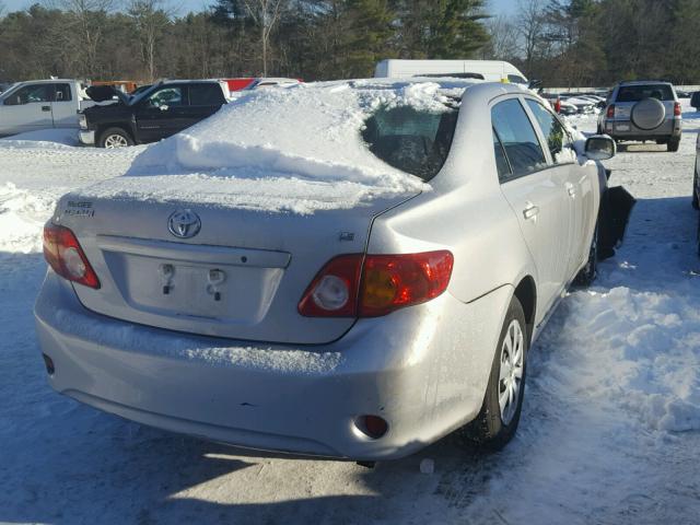 1NXBU4EE4AZ255037 - 2010 TOYOTA COROLLA BA SILVER photo 4