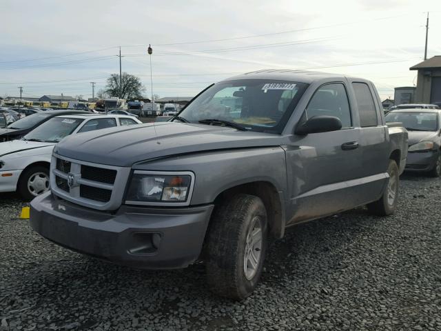 1D7CW3BK5AS184214 - 2010 DODGE DAKOTA SXT GRAY photo 2