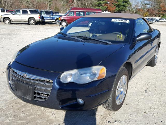 1C3EL55R54N413885 - 2004 CHRYSLER SEBRING LX BLUE photo 2