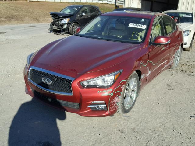 JN1BV7AP1FM344391 - 2015 INFINITI Q50 BASE Rojo foto 2