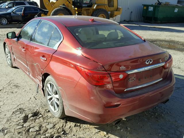 JN1BV7AP1FM344391 - 2015 INFINITI Q50 BASE RED photo 3