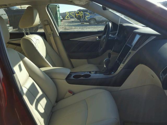 JN1BV7AP1FM344391 - 2015 INFINITI Q50 BASE Rojo foto 5