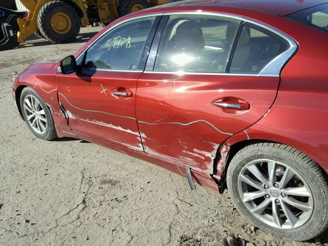 JN1BV7AP1FM344391 - 2015 INFINITI Q50 BASE Rojo foto 9