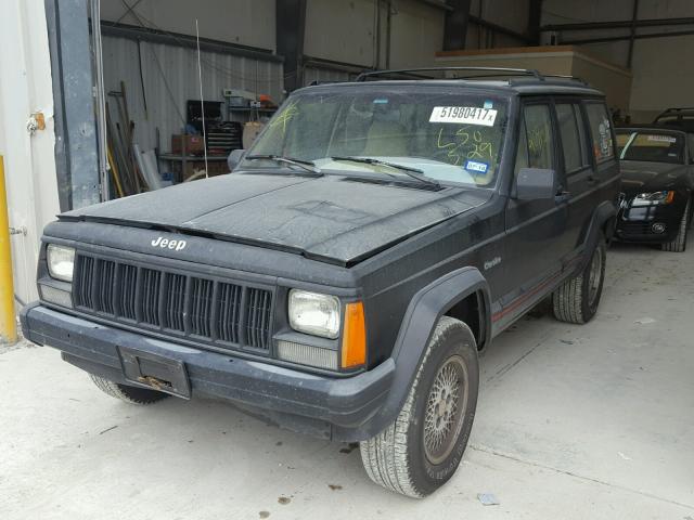 1J4FT68S4SL520529 - 1995 JEEP CHEROKEE S BLACK photo 2