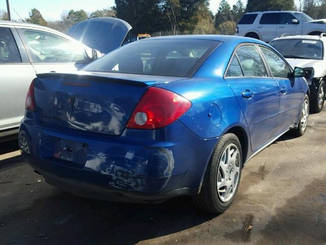 1G2ZG58B274187819 - 2007 PONTIAC G6 BASE BLUE photo 4