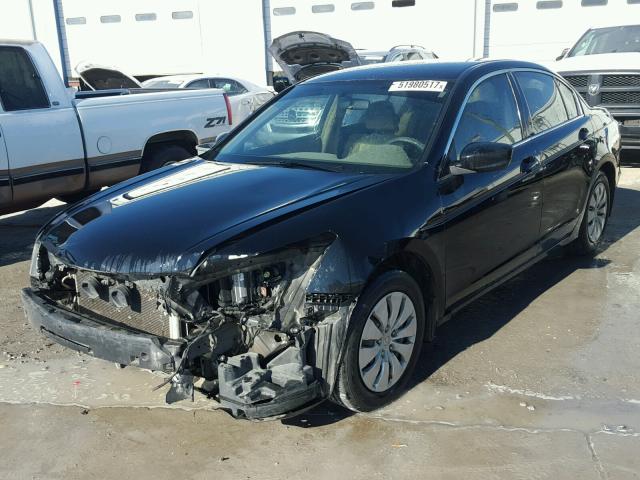 1HGCP26328A109296 - 2008 HONDA ACCORD LX BLACK photo 2