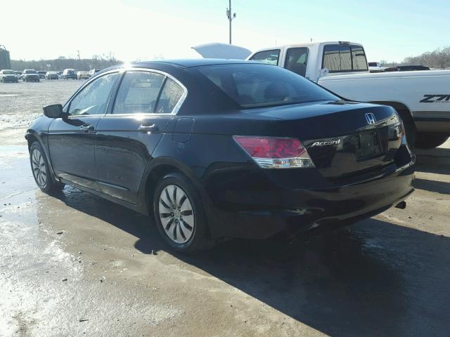 1HGCP26328A109296 - 2008 HONDA ACCORD LX BLACK photo 3