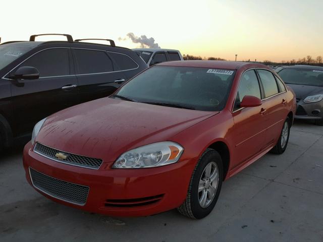 2G1WF5E35D1235408 - 2013 CHEVROLET IMPALA LS RED photo 2