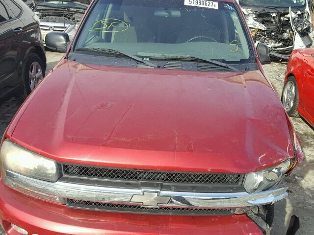 1GNET16P936183060 - 2003 CHEVROLET TRAILBLAZE MAROON photo 7