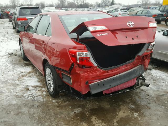 4T1BF1FK8CU504181 - 2012 TOYOTA CAMRY BASE RED photo 3