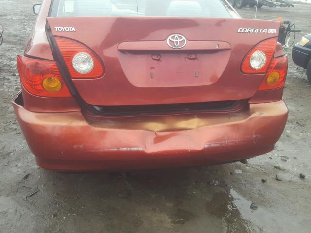 1NXBR38E24Z314906 - 2004 TOYOTA COROLLA CE ORANGE photo 9