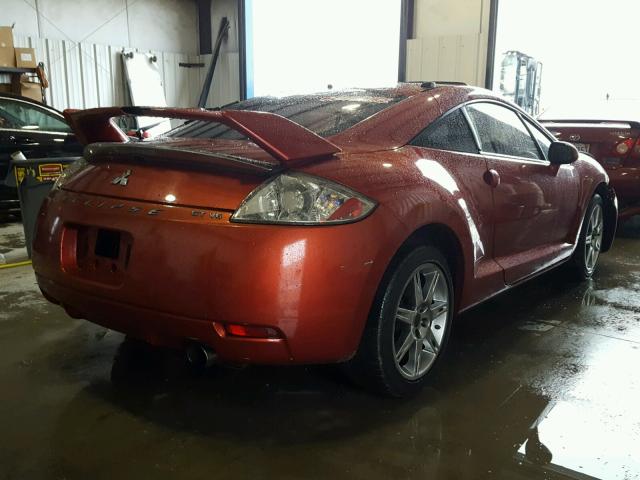 4A3AK34T78E019418 - 2008 MITSUBISHI ECLIPSE GT RED photo 4