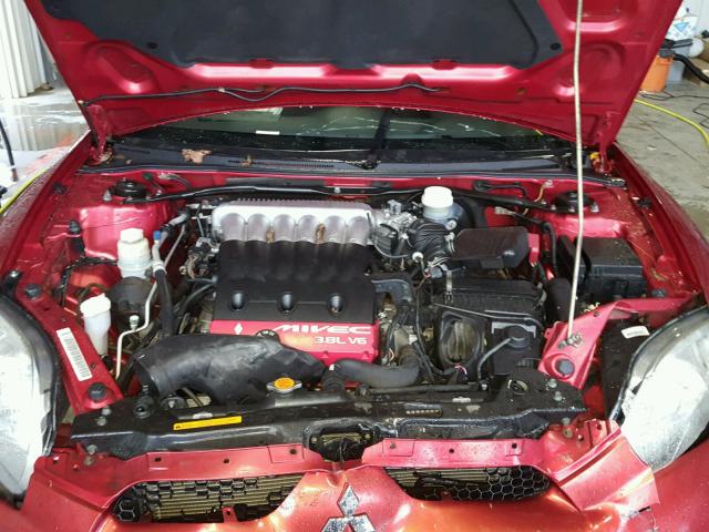 4A3AK34T78E019418 - 2008 MITSUBISHI ECLIPSE GT RED photo 7