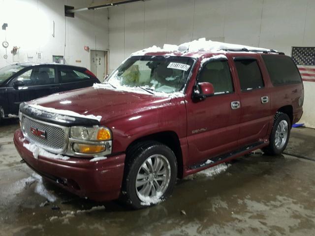 1GKFK66U45J116762 - 2005 GMC YUKON XL D RED photo 2