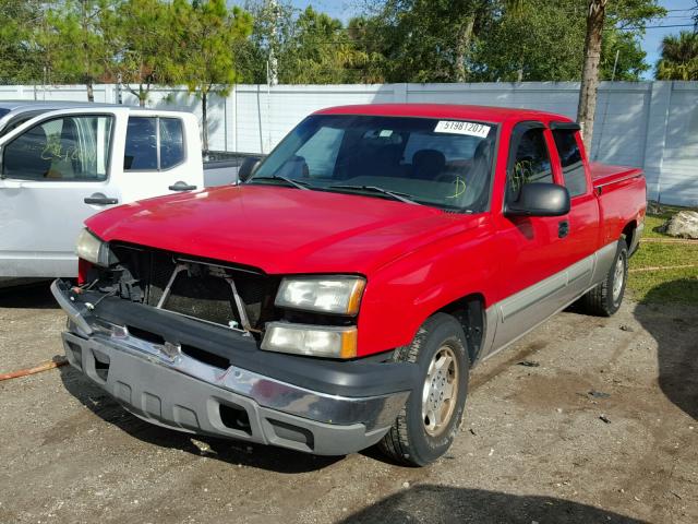 1GCEC19V24Z265411 - 2004 CHEVROLET SILVERADO RED photo 2