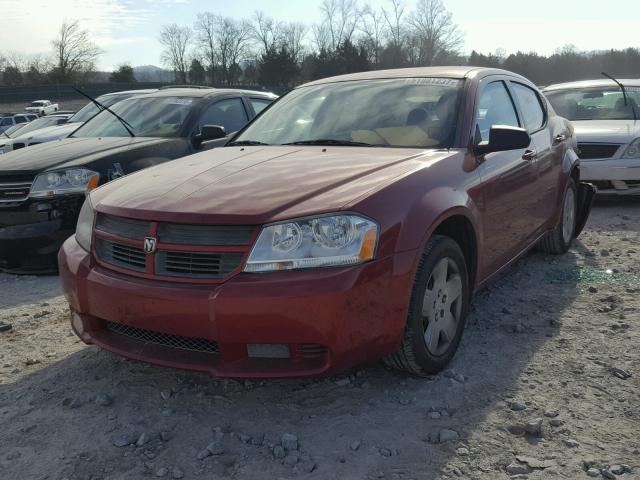 1B3LC46K18N636236 - 2008 DODGE AVENGER SE RED photo 2