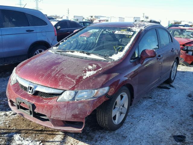 19XFA1F6XBE013762 - 2011 HONDA CIVIC LX-S BURGUNDY photo 2