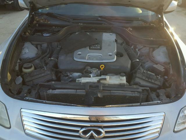 JNKCV61E69M011326 - 2009 INFINITI G37 BASE SILVER photo 7