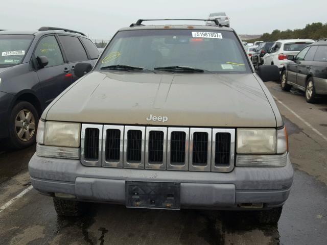 1J4GZ58S4VC529992 - 1997 JEEP GRAND CHER TAN photo 9