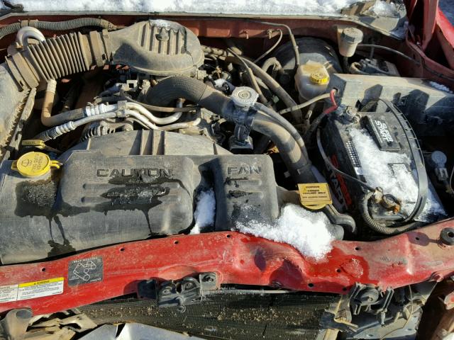 1B7GG12X22S720787 - 2002 DODGE DAKOTA BAS RED photo 7