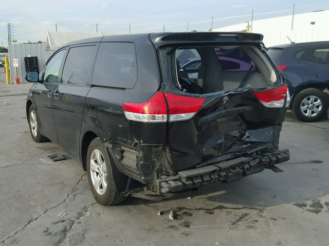 5TDZK3DC8DS285928 - 2013 TOYOTA SIENNA BAS BLACK photo 3