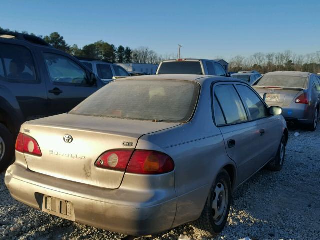 1NXBR12E11Z481606 - 2001 TOYOTA COROLLA CE GOLD photo 4