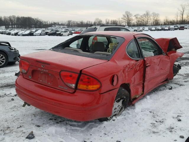 1G3NK12F03C184804 - 2003 OLDSMOBILE ALERO GX RED photo 4