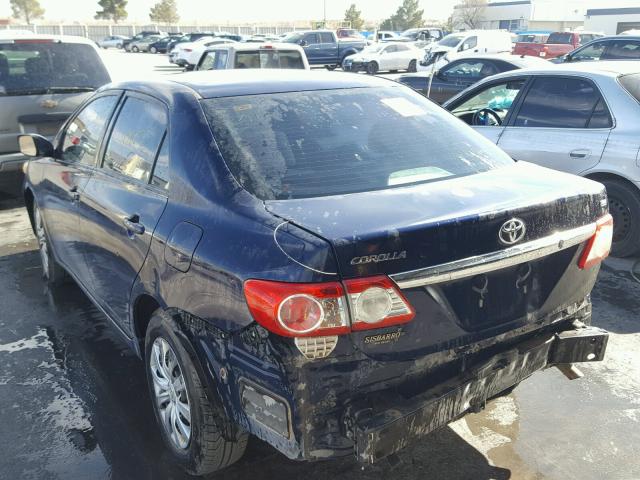 2T1BU4EEXCC818855 - 2012 TOYOTA COROLLA BA BLUE photo 3