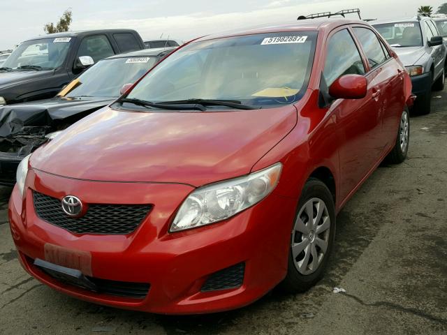 1NXBU4EE3AZ320606 - 2010 TOYOTA COROLLA BA RED photo 2