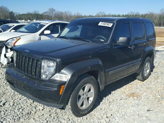 1J4PP2GK3BW580383 - 2011 JEEP LIBERTY SP BLACK photo 2