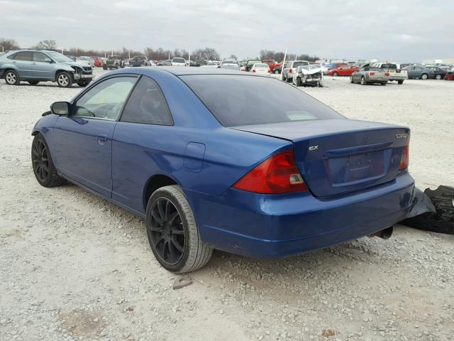 1HGEM21951L084384 - 2001 HONDA CIVIC SI BLUE photo 3