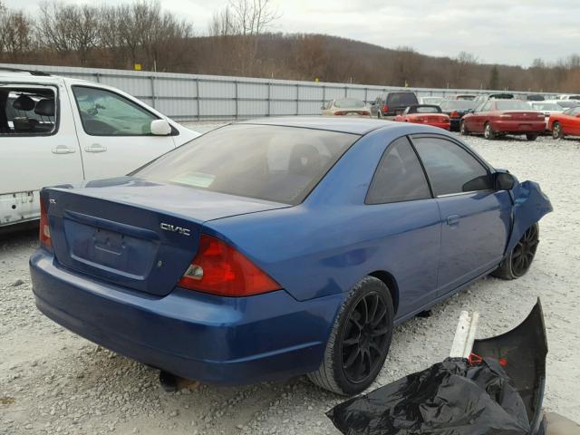 1HGEM21951L084384 - 2001 HONDA CIVIC SI BLUE photo 4