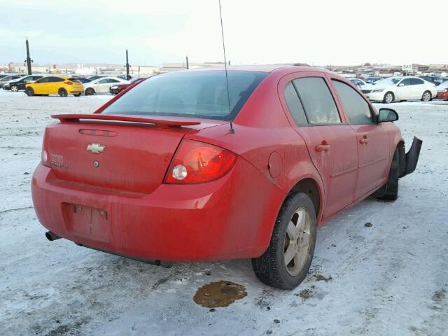 1G1AL55F487292446 - 2008 CHEVROLET COBALT LT RED photo 4